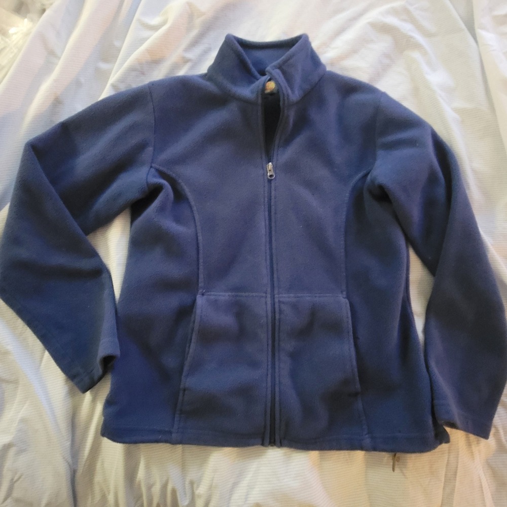 Bass Pro Shops Mens Fleece Jacket Full‎ Zip Navy Blue Size Small
